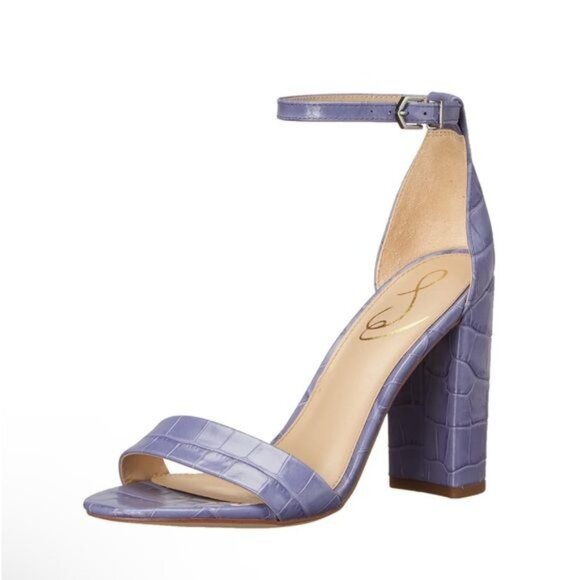 Sam Edelman Yaro Block Heel Ankle Strap Sandals in Dusty Violet Size 8 - Picture 3 of 11